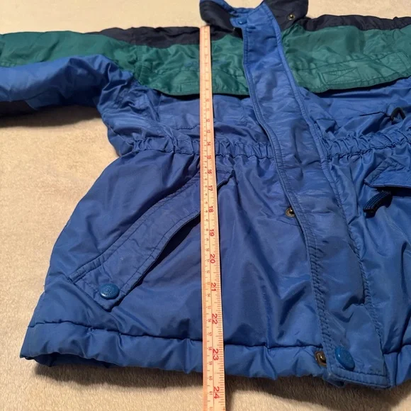 Vintage Columbia Williwaw Kids Girl’s Blue and Green Colorblock Jacket - Picture 15 of 16